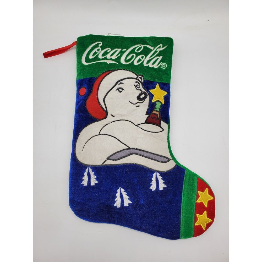 15" Coca Cola Light Up Fiber Optic Christmas Stocking RB5